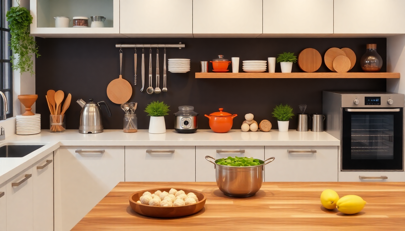 create a kitchen with different gadgets for 2025