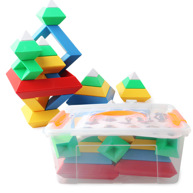 Rainbow Tower Ring Wooden Montessori Set