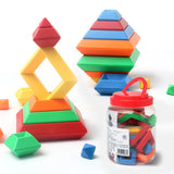 Rainbow Tower Ring Wooden Montessori Set