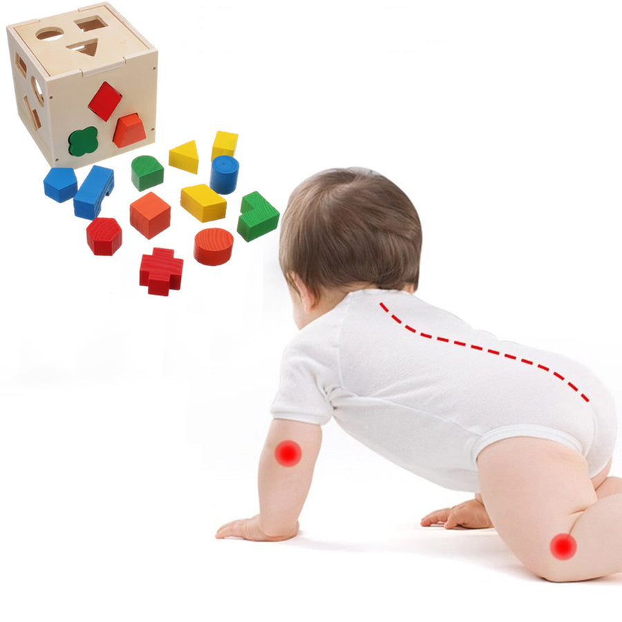 15 Wooden Building Blocks Holes Educational Toy For Sale