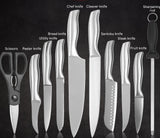 Stainless Steel Knife Set With Block {16 piece }