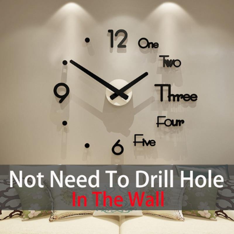 3D Acrylic Wall Clock Stickers - TwoProducts.net