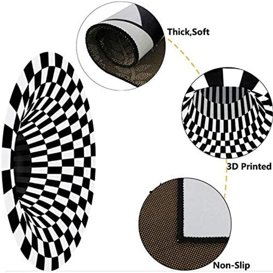 3D  Vortex Illusion Carpet