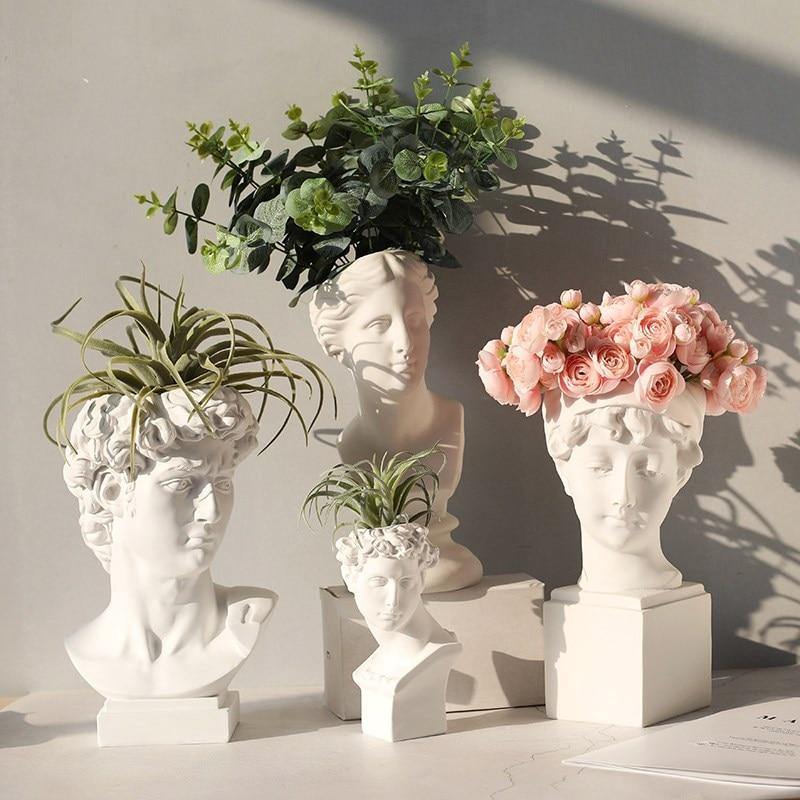 Human Head Decorative Vase - TwoProducts.net