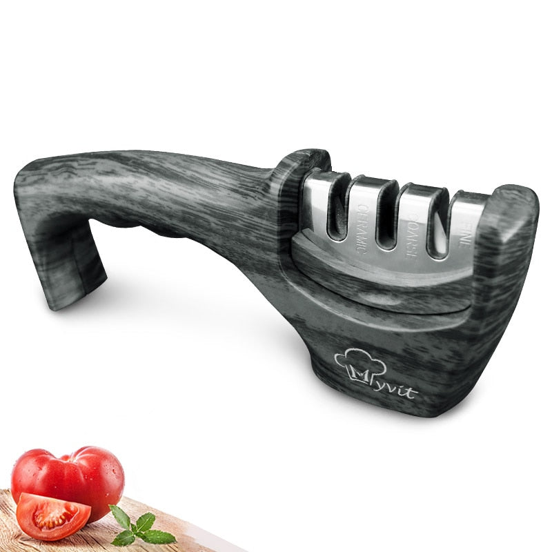 Knife Sharpener with Stainless Steel Blades 4 in 1