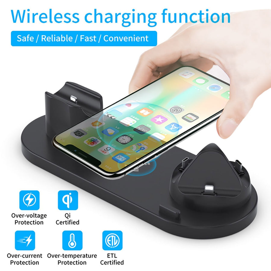 6 in 1 Wireless Charger Dock Station