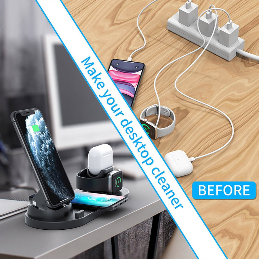 6 in 1 Wireless Charger Dock Station